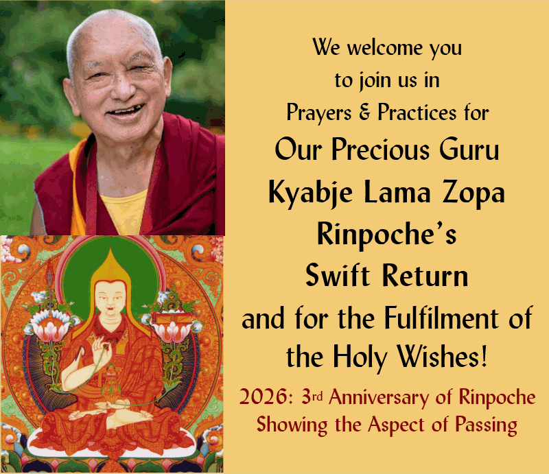 Prayers and Pujas for the Swift Return of Our Precious Guru Kyabje Lama Zopa Rinpoche